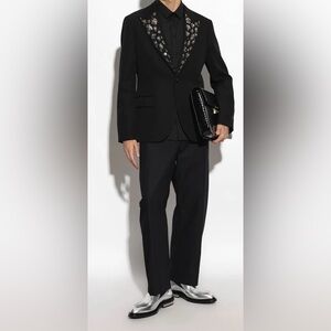 Versace Embellished Light Wool Blazer